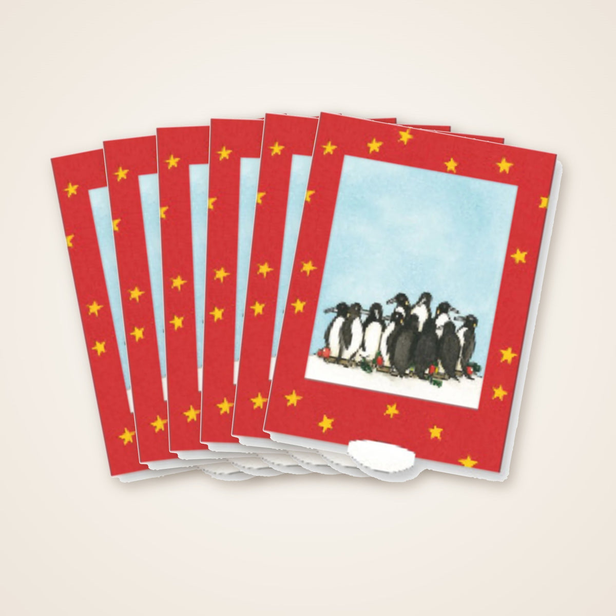 6er-Pack Lebende Karte Weihnachtspinguine