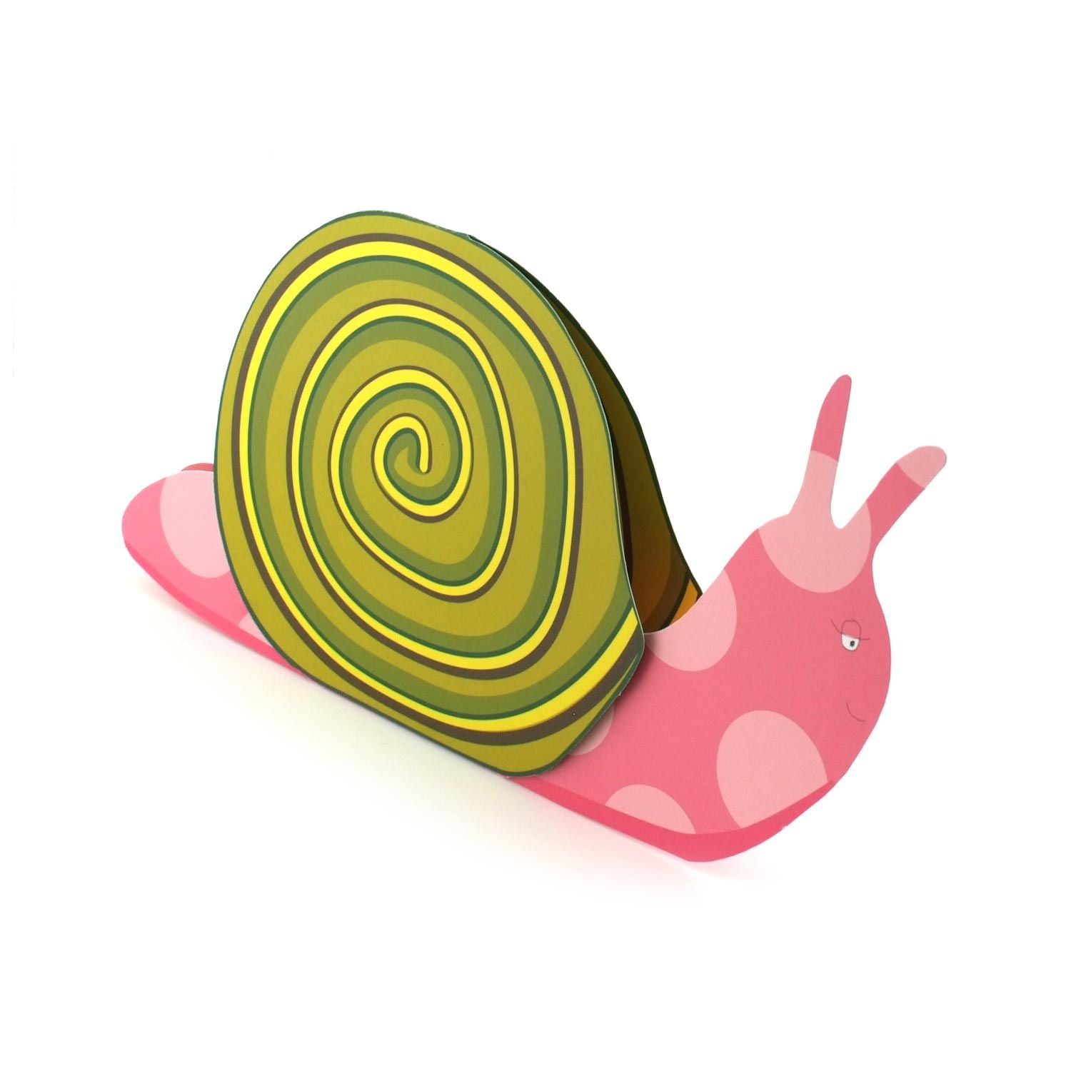 Carte pliante animal 3D "escargot"