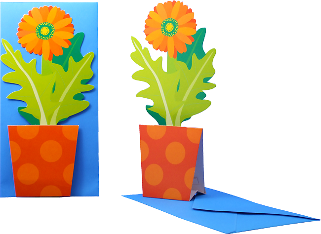 3D-Blumenkarte "Gerbera"