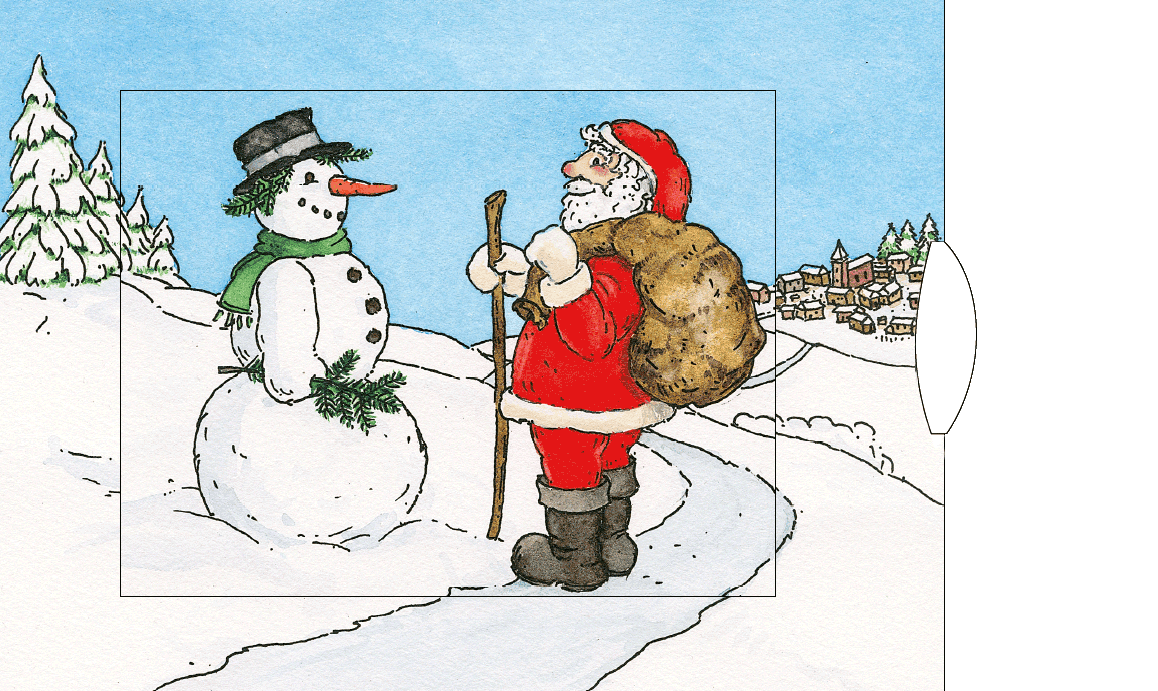 Lebende Karte "Schneehase"