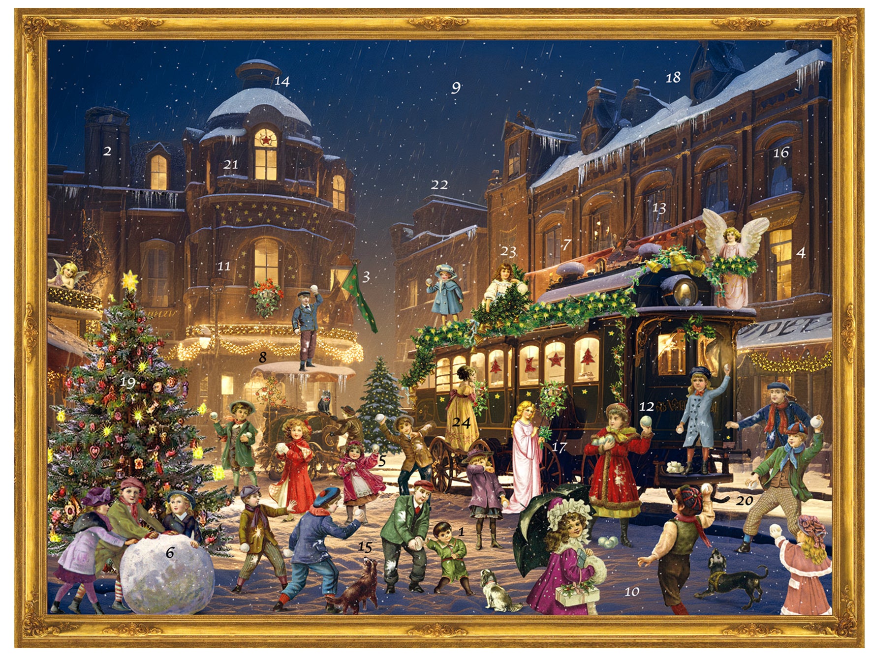 Adventskalender" Wheinachtlicher Bahnhof"