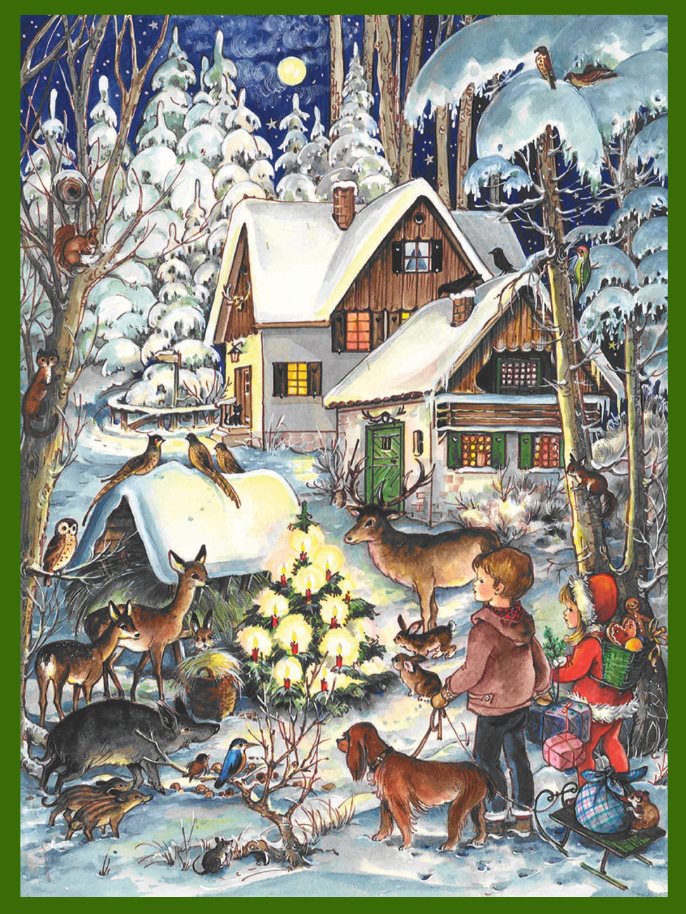 Adventskalender A4, "Winter bei den Tieren"