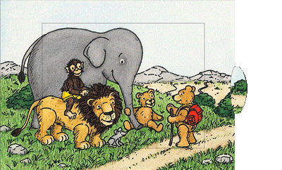 Carte vivante "ours de voyage"