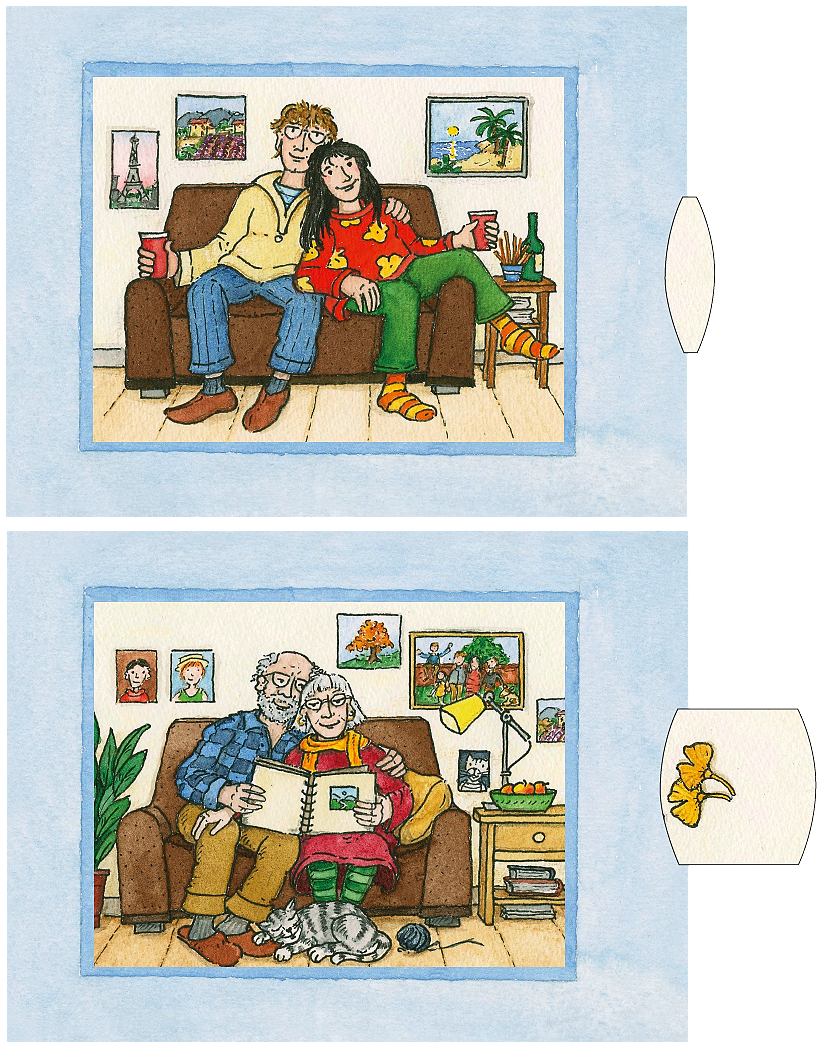 Lebende Karte "Paar"