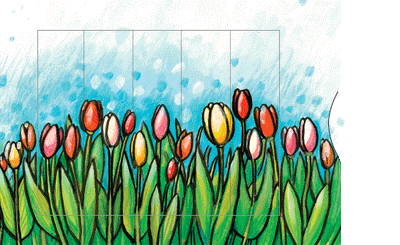 Carte Vivante "Tulipes"