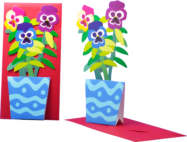 3D flower card "Christmas tree"