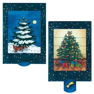 Sapin de Noël carte vivante
